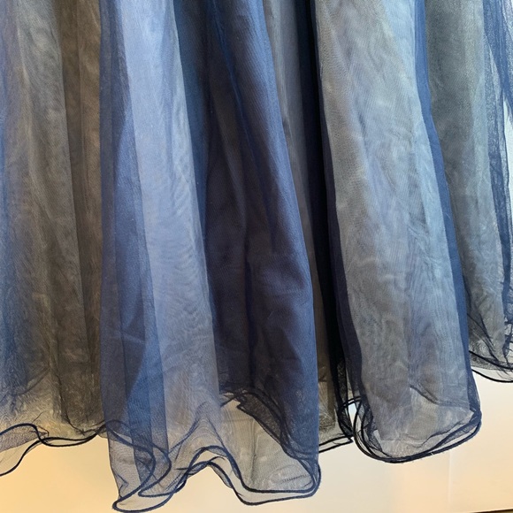 Adrianna Papell Strapless Jeweled Chiffon Gown - Picture 5 of 7